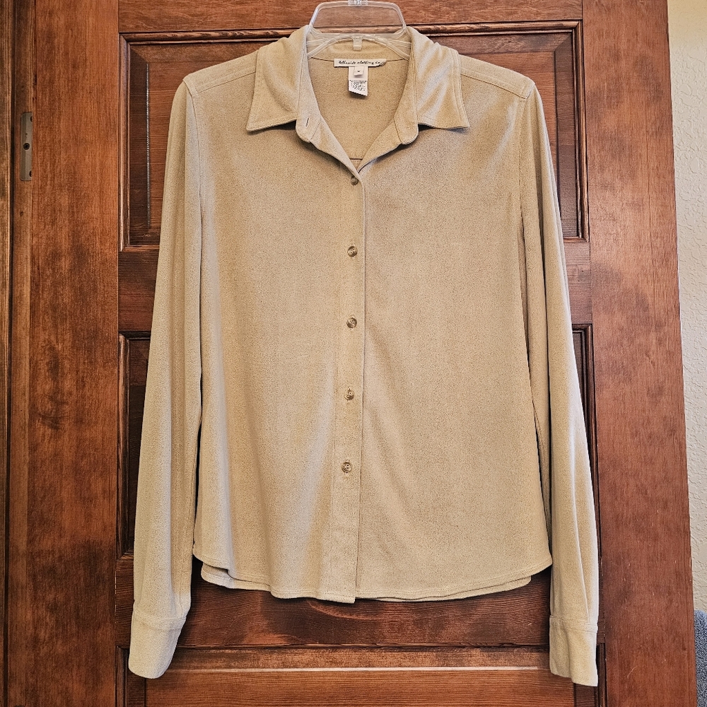 Telluride Clothing Company Microsuede Button Shirt Sz M